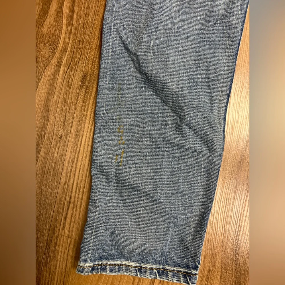 Levi's 512 Slim Taper Women's Denim Jeans Grunge Distressed‎ Sashiko Embroidered